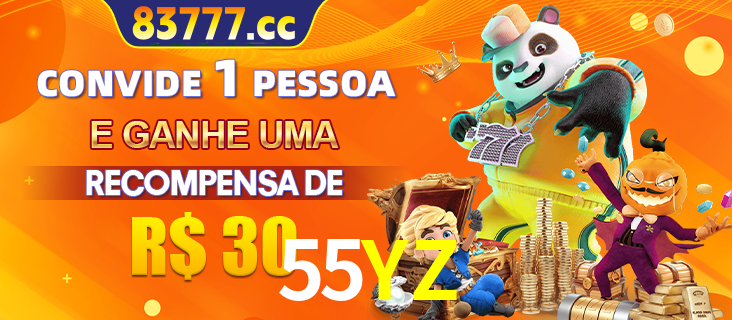Banner institucional da 55YZ sobre parceria de marcas e criação de uma marca de excelência, apresentando os mascotes de jogos populares como o Fortune Tiger.