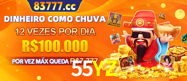 Banner do programa de recompensas Recomende para amigos do 55YZ, detalhando os bônus por convidar amigos, com prêmios que chegam a R$288.888.